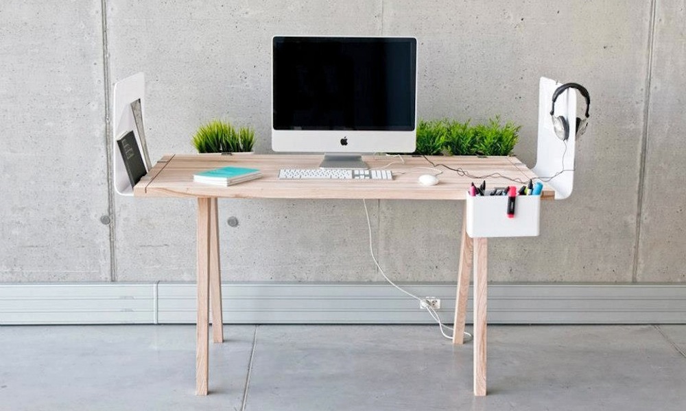 Worknest iMac Setup with Plants