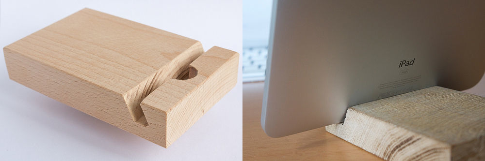 Wooden Block $5 iPad Stand