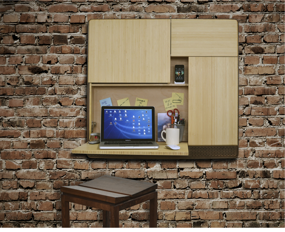 PodPad in Use with MacBook Pro on Brick Wall Rendering