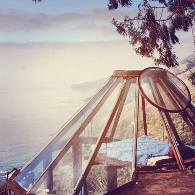 Glass Domed Greenhouse Hut in Big Sur, California by Mickey Muennig Homeli