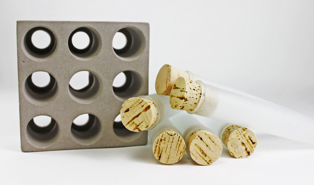 Test Tube Spice Rack Set with Concrete Base by Culinarium on Etsy