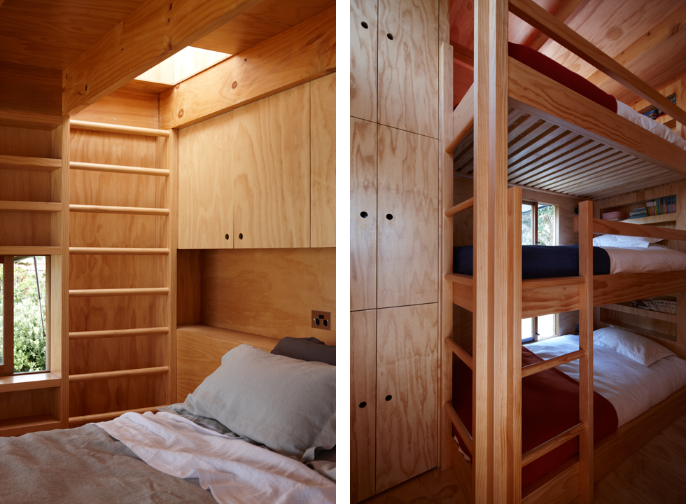 Bedrooms of Hut on Sleds with Wood Finiseshes - Sleeps 5