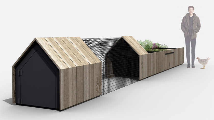 Daily Needs Modular Chicken Coop and Garden by Studio Segers