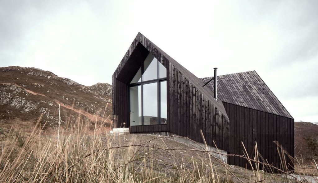 Exterior of Black House at Camusdarach Sands, Scotland by RAW Architecture Workshop