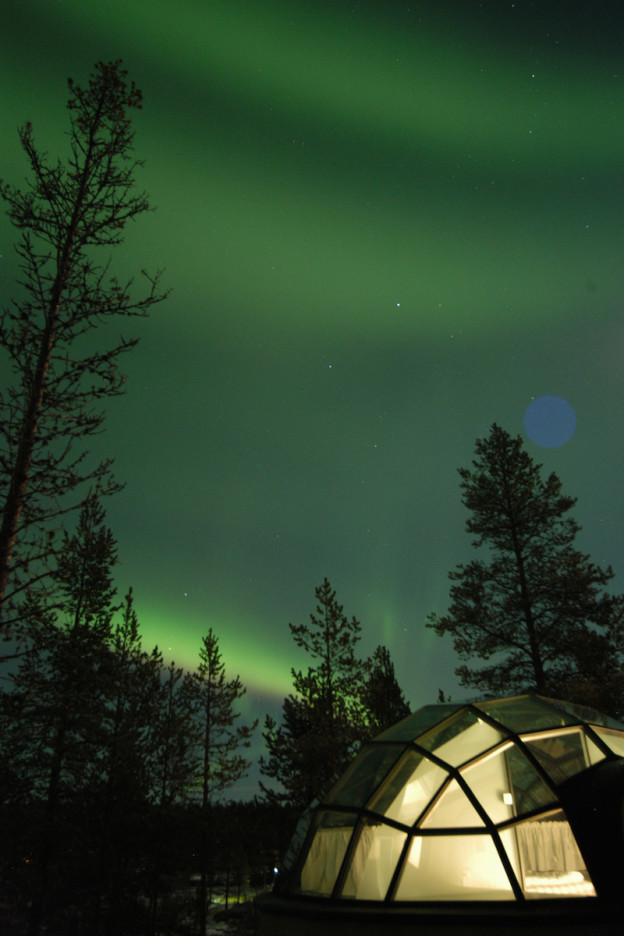Watch the Northern Lights from Glass Igloos at Hotel Kakslauttanen