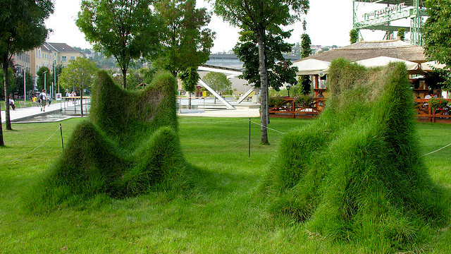 Grass Chairs in Budapest Hungary Taken by CyberMacs