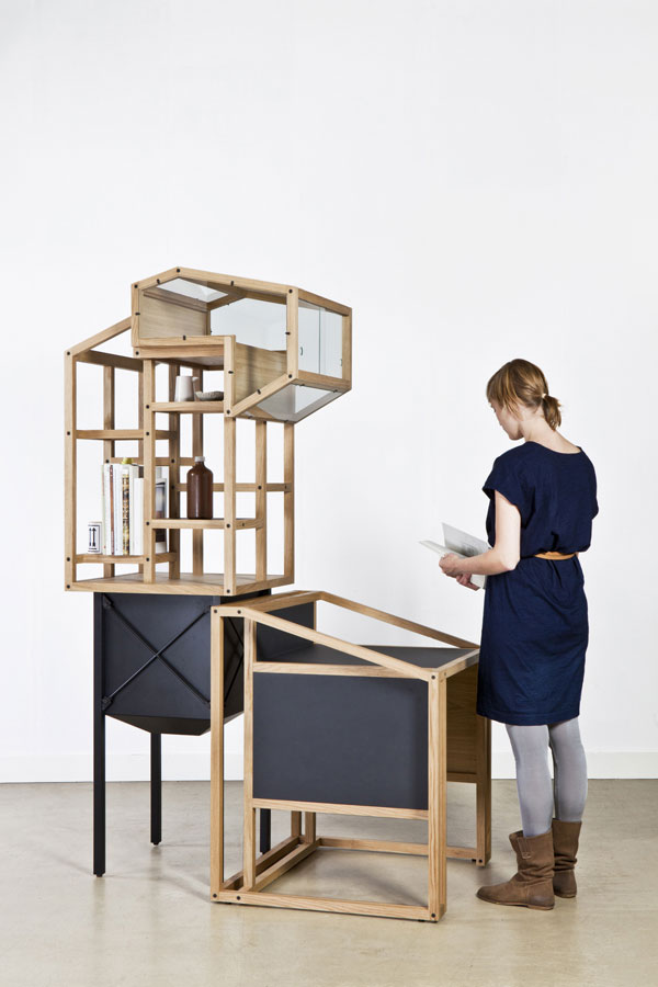 Mieke Meijer with Gravel Plant 01 Writing Desk and Shelf