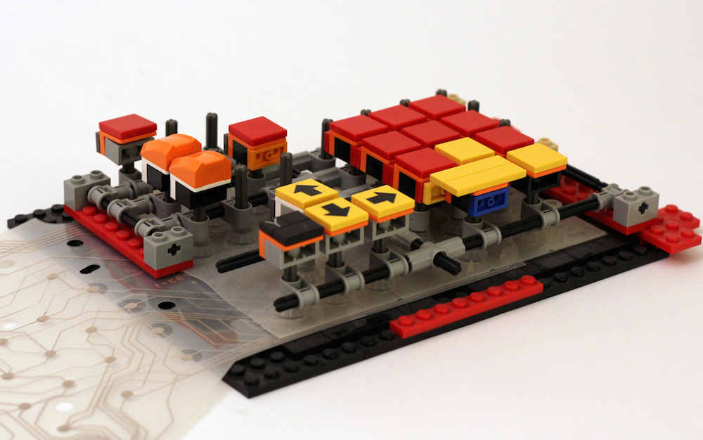 Stripped Down View of Lego Keyboard Workings with Technic Axles