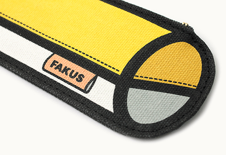 Yellow Cylindrical 3D Illusion Fakus Pencil Case by sun-star