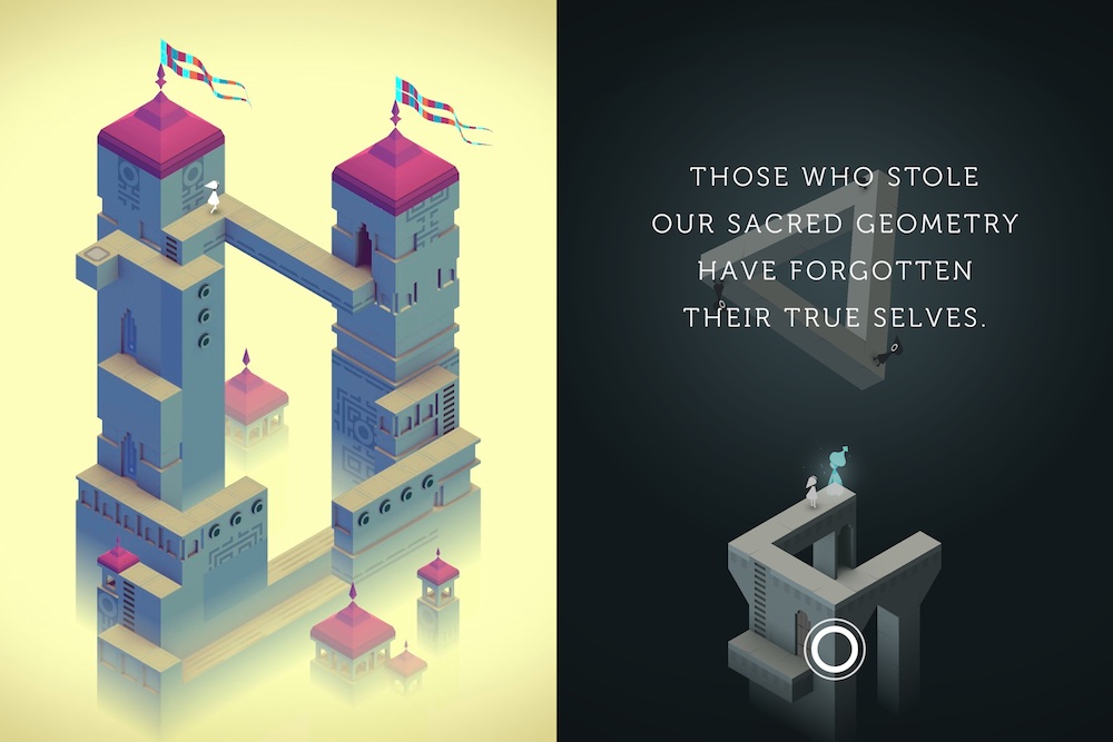 Impossible Geometry Levels in Illusional Monument Valley Game by ustwo