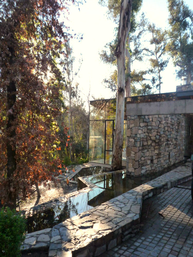 Natural Stone Walls and Full Wall Windows of Casa Lo Curro in Chile
