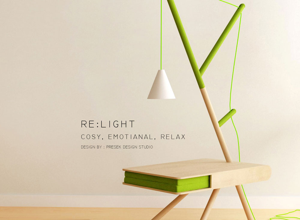RE-LIGHT by Present Desk Studio in Green