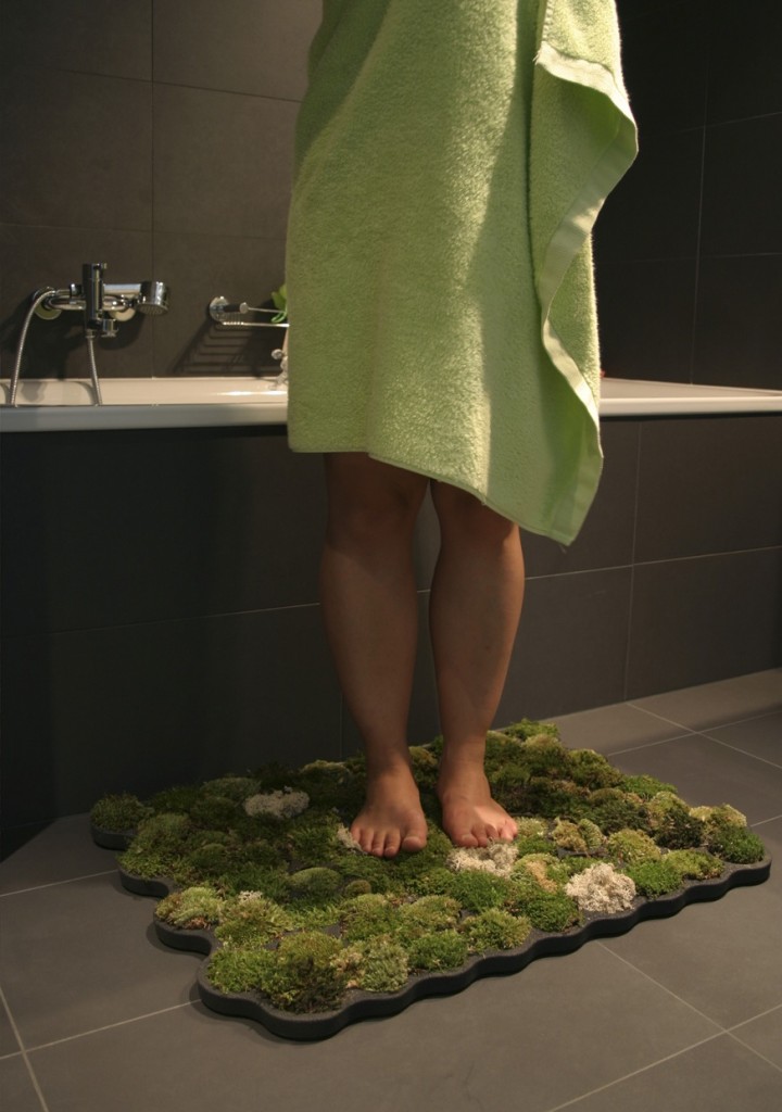 Standing on Living Moss Bath Mat