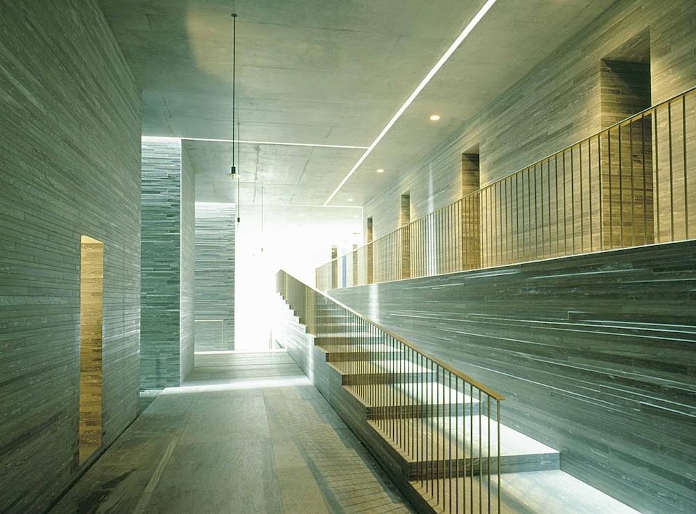 Corridor in Therme Vals by Peter Zumthos