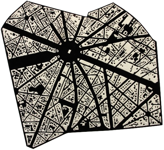 Urban Fabric Paris Map Rug Demo by Four O Nine
