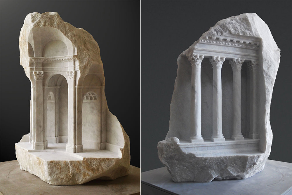 Architectural Column Sculptures by Matthew Simmonds