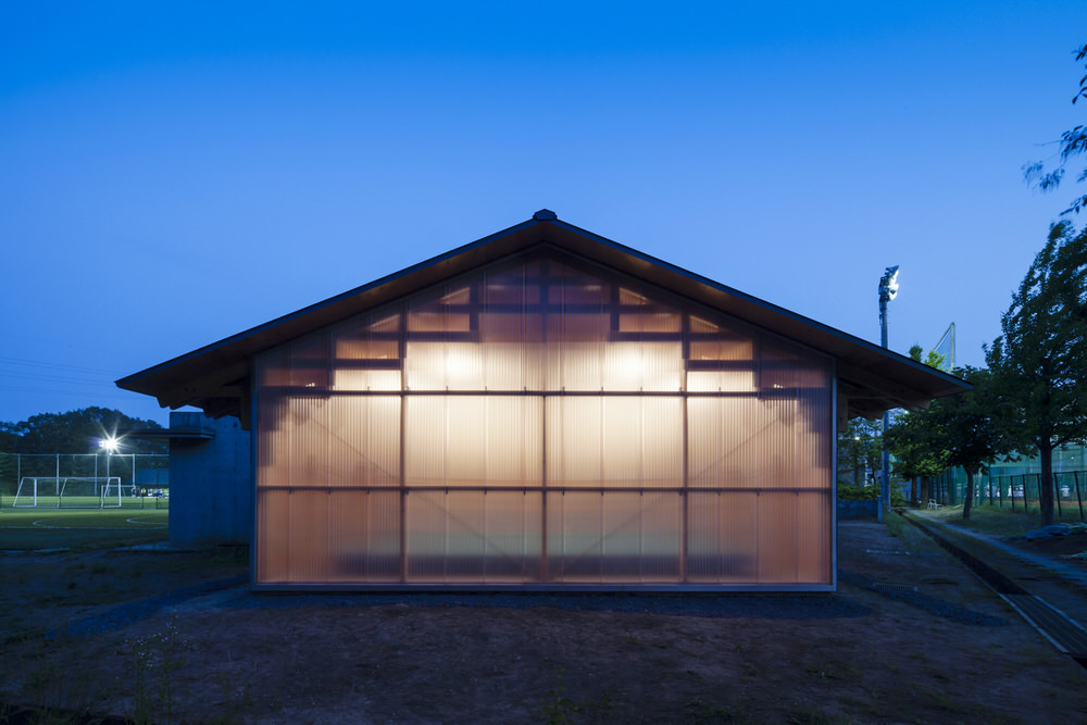 Exterior of the Boxing Club of Kogakuin Unviersity by FT Architects