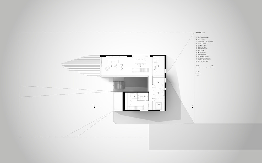 Hafner House Floorplan by Hornung and Jacobi Architecture