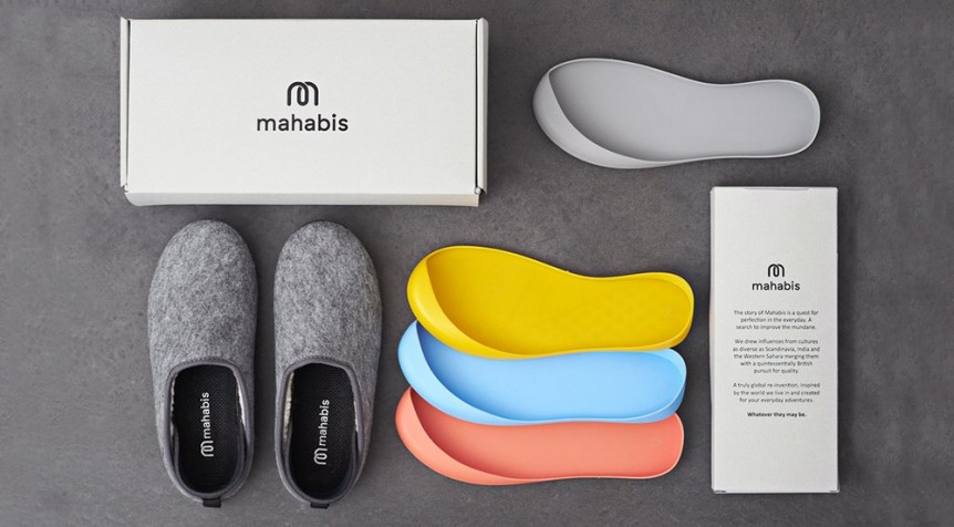 Mahabis Slippers: Felt Shoes with Detachable Rubber Soles - Homeli