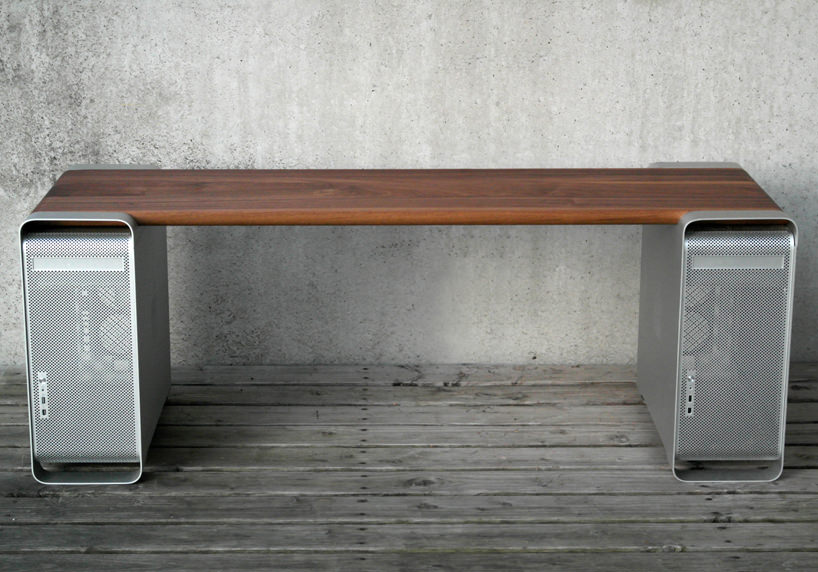 Bench made from Upcycled G5 Power Mac Computers