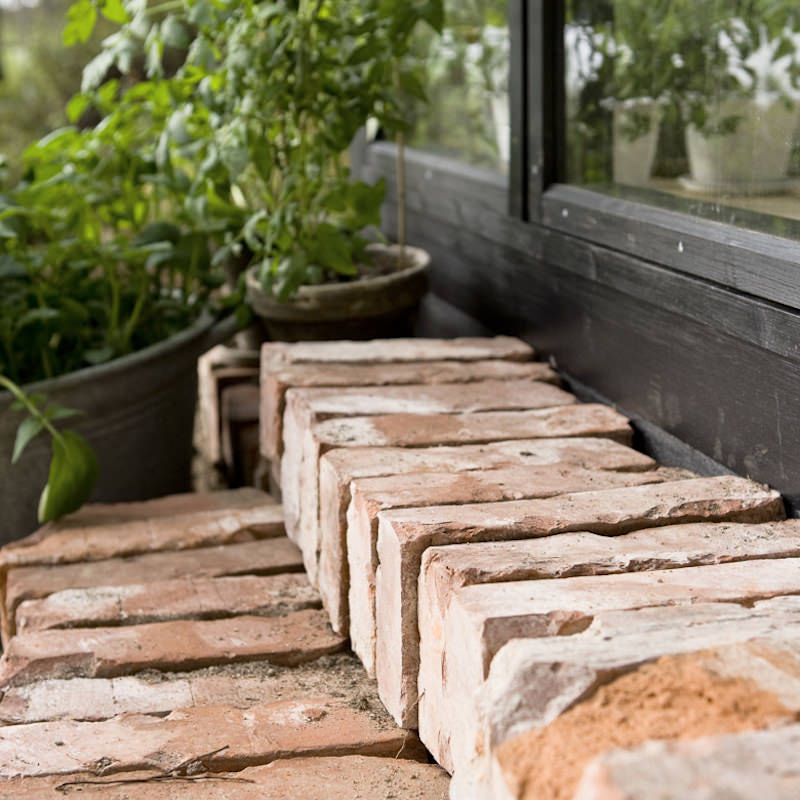 Close-up of Reclaimed Brick Step