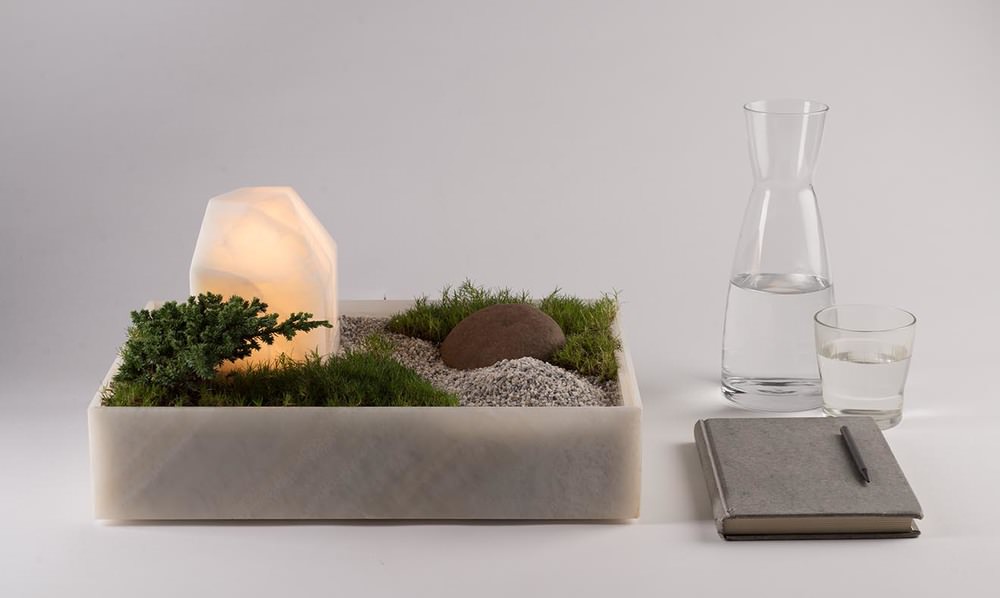 Mökki Planter Lamp by Caterina Moretti on Desk