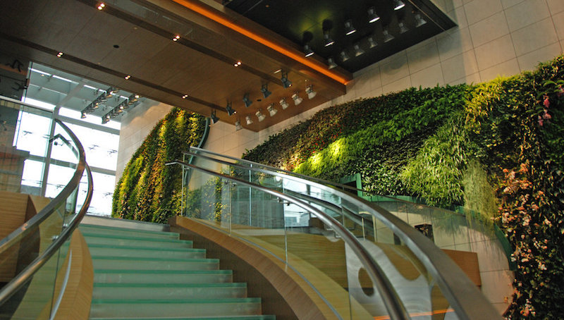 Vertical Garden in the Icon Hotel, Hong Kong by Patrick Blanc