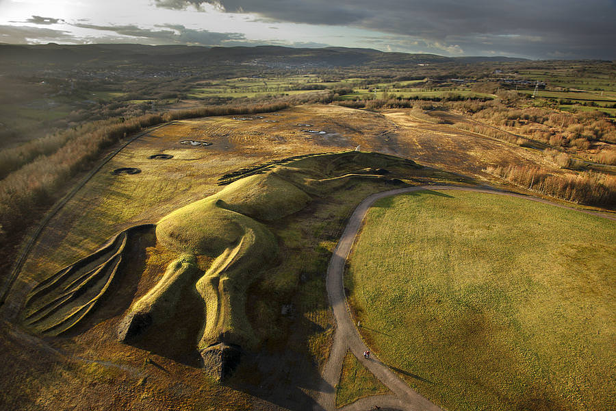 View of Sultant Earthwork and Neighbouring Caerphilly