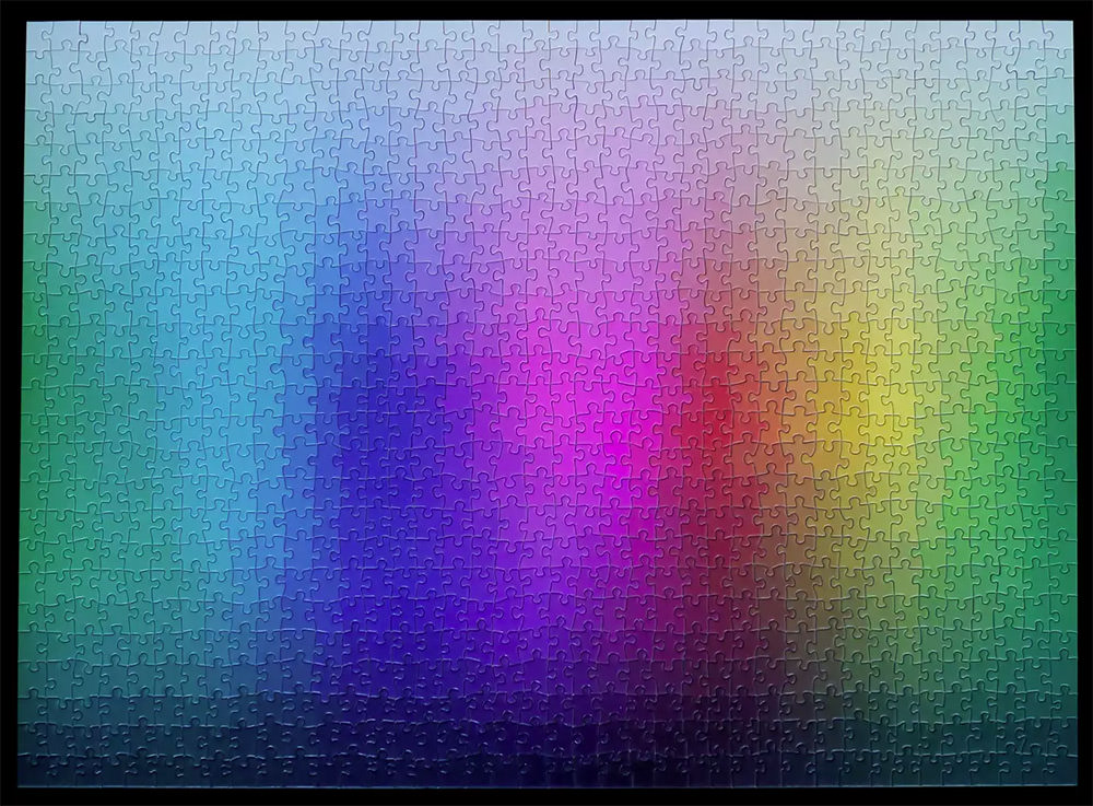 1000 Colours Rainbow CMYK Gamut Jigsaw Puzzle by Clemens Habicht