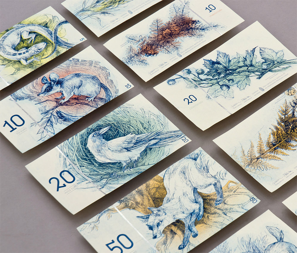 Hungarian Bank Notes Concept Art by Barbara Bernát