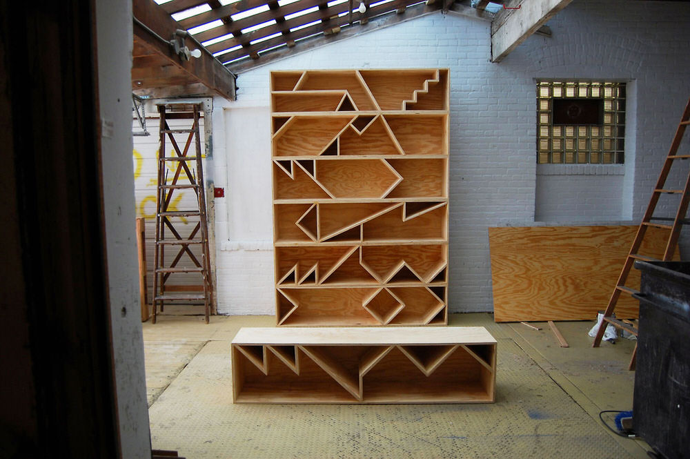 Seven Stacked Shelves (after benches) by RO:LU