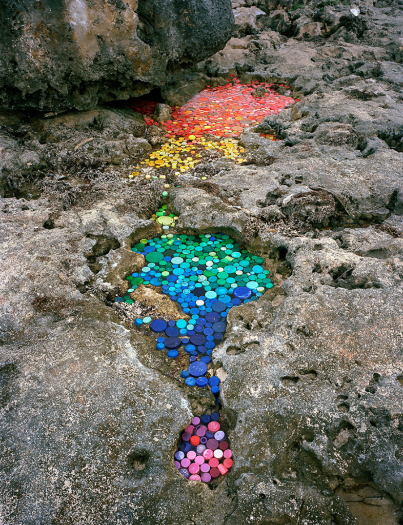 Rainbow Bottlecaps in Rock Pools by Alejandro Duran