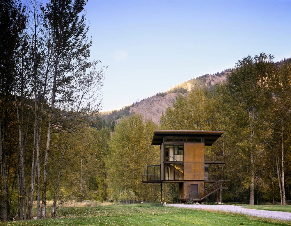 Side View of Delta Shelter by Kundig in Washington State