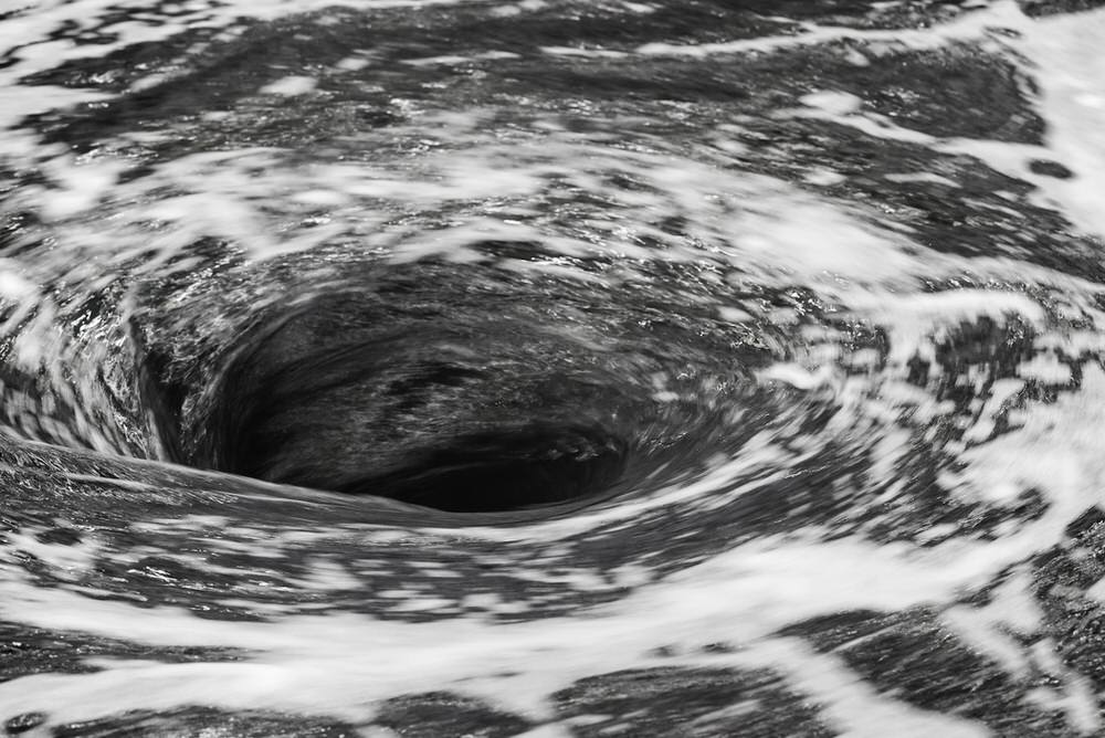 Black Water Whirlpool in Descension Artwork by Anish Kapoor