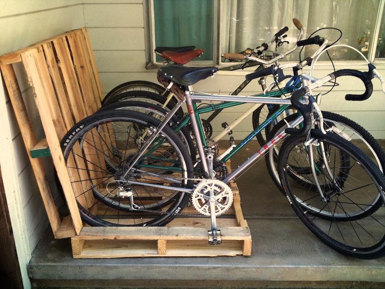 Upcycled Pallet Bicycle Rack