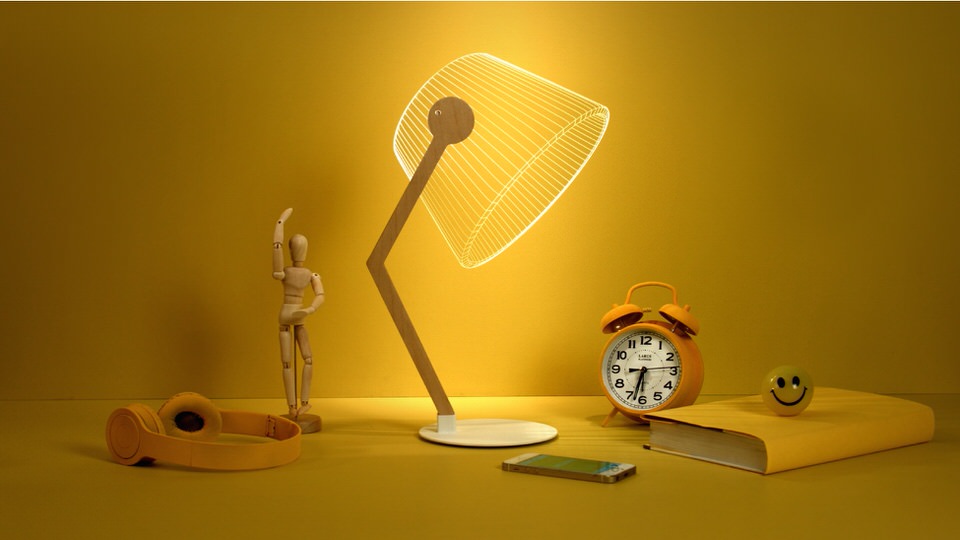 ZIGGi Desk Lamp 2D 3D Wireframe Design by Studio Cheha