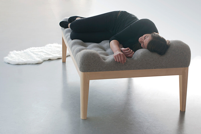 User Laying on the Kulle Daybed by Stefanie Schissler