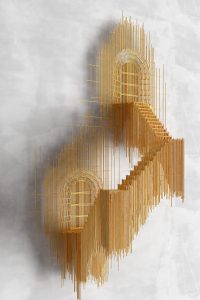 Stairs Stick Sculpture by David Moreno