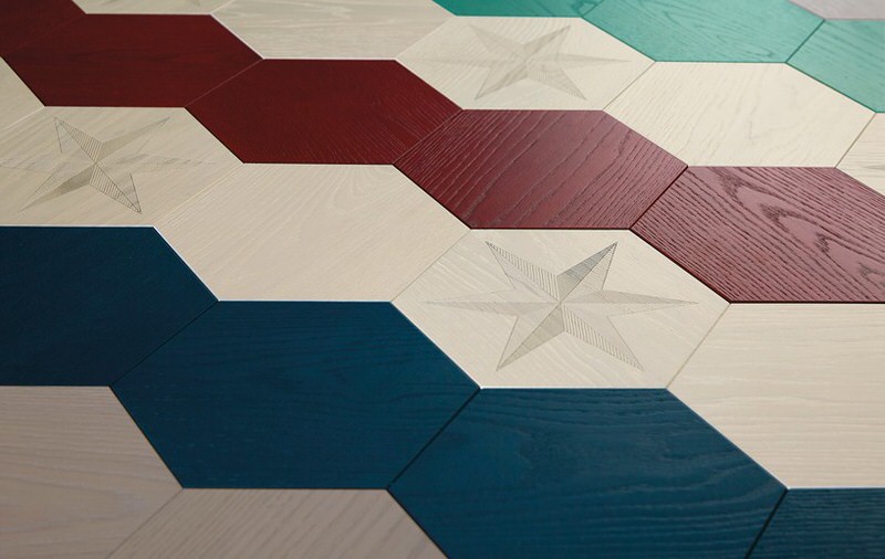 Hillstar Parquet Floor Design by Edward van Vliet for Bisazza