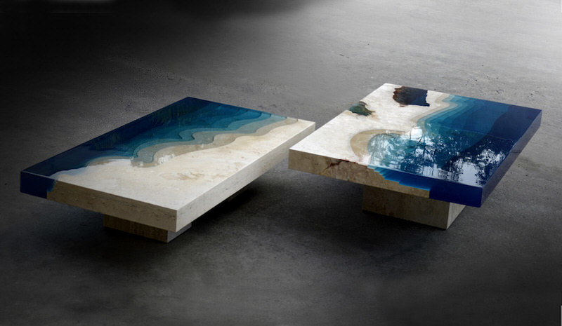 Pair of Matching Lagoon Tables by LA TABLE