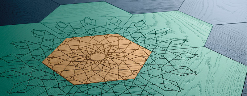 Pirouette Centre Piece Pattern Parquet Floor by Edward van Vliet for Bisazza