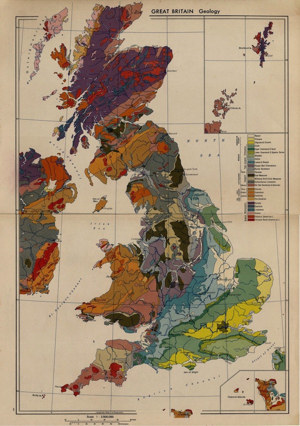 Great Britain Geology Map 1956