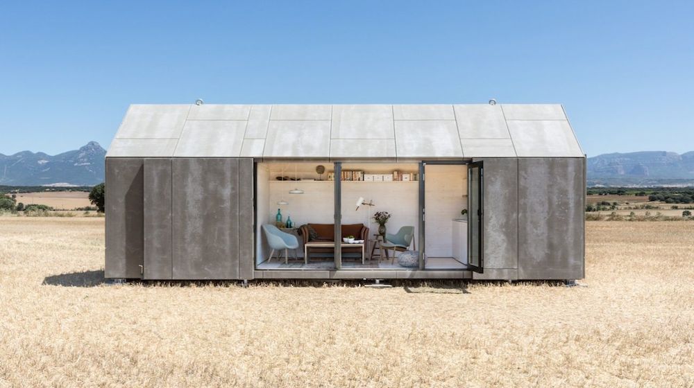 Portable cement board house by Ábaton Architects