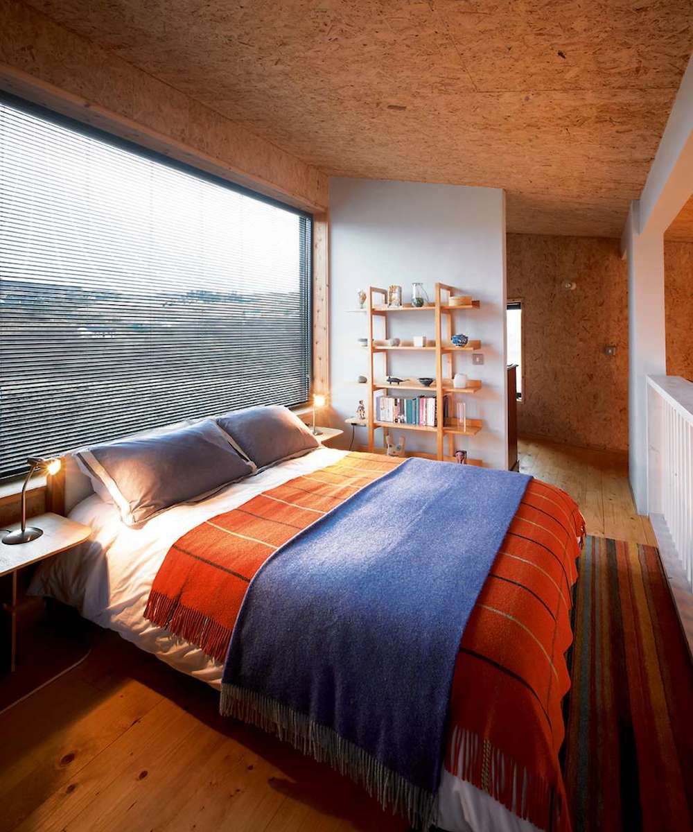 Bedroom With Enormous Window in Fiscovaig Eco Home