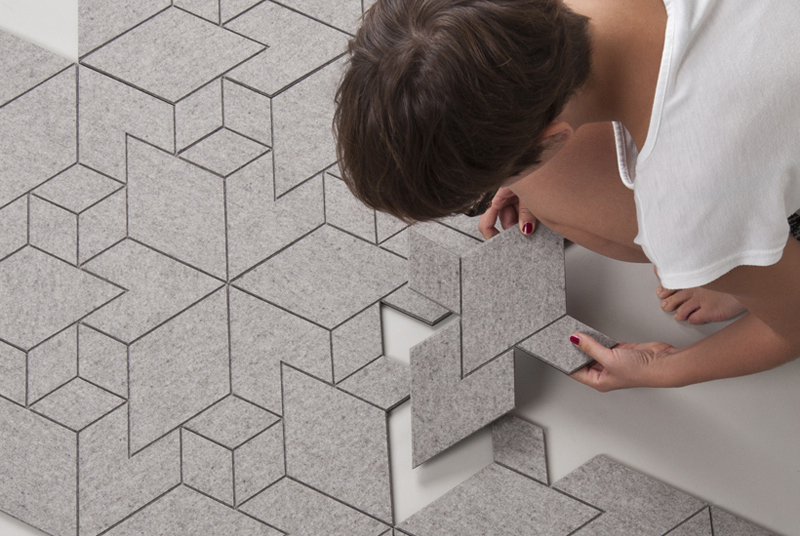 Cityscapes Modular Felt Carpet Tiles by ALLT