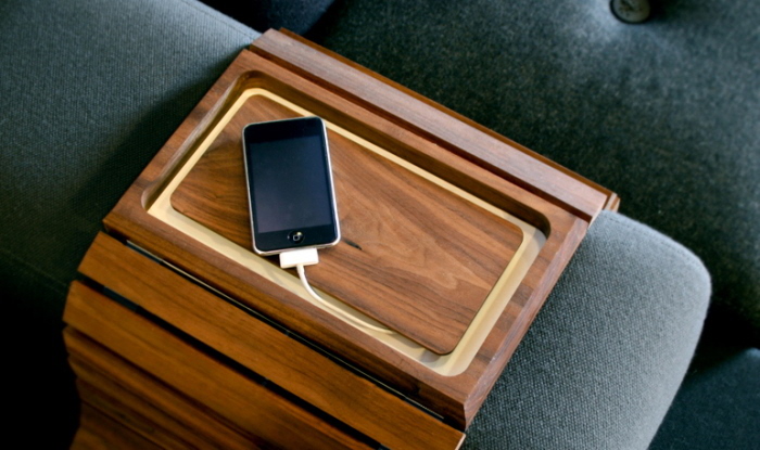 Embrace Wooden Sofa iPhone Charger in Walnut