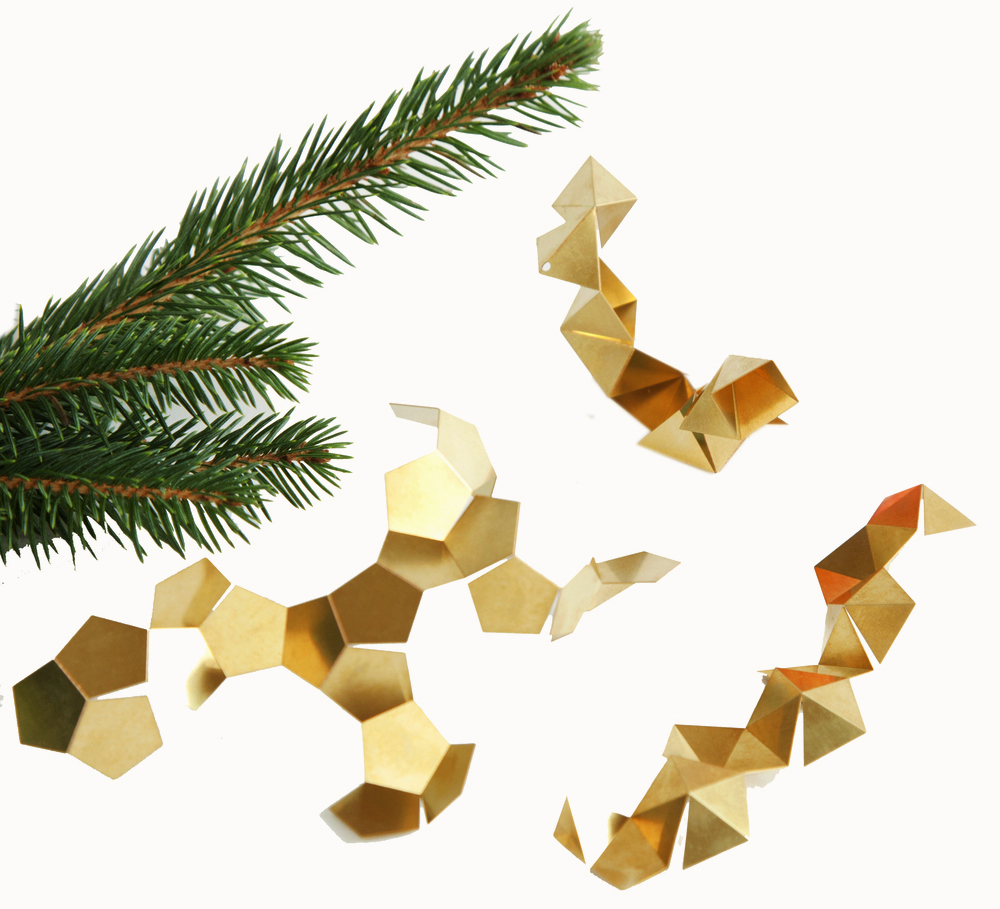 Trio Set of Fundamental Fragmente Christmas Decorations