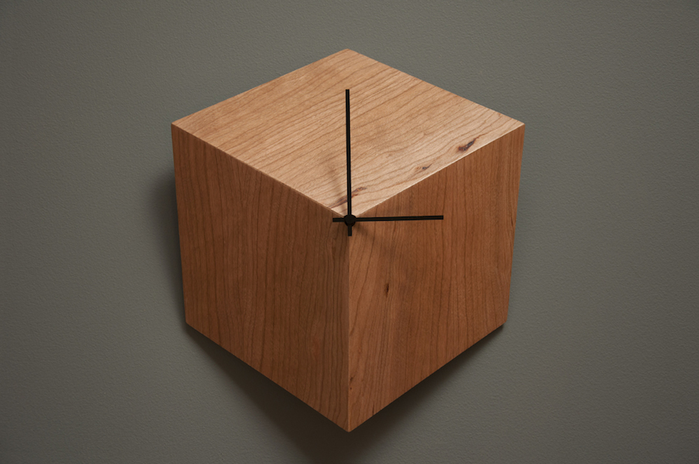 3P Clock in Geometric Minimalist Wood by Robocut and Baron Magazine