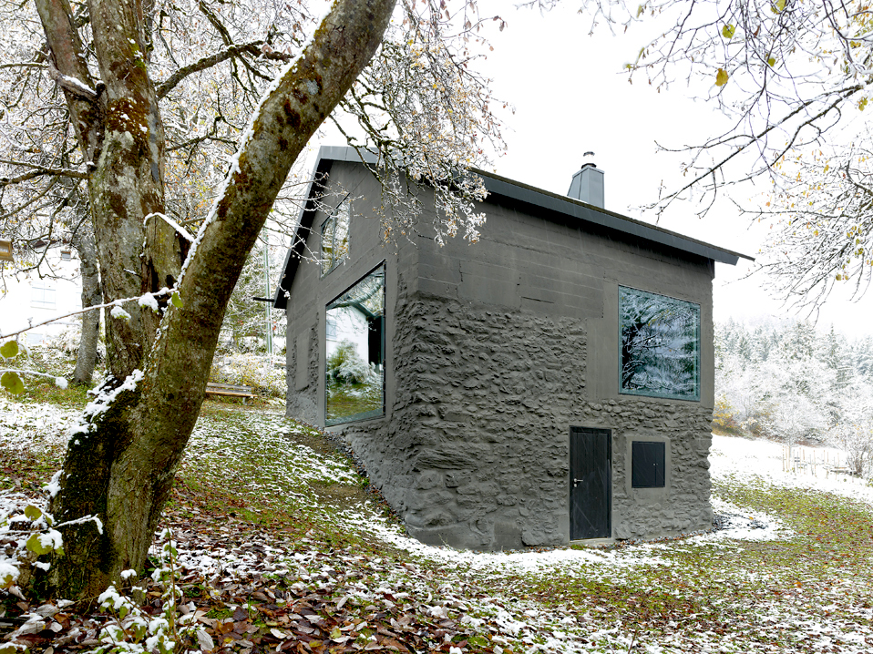 Corner View of Savioz House by Savioz Fabrizzi Architects