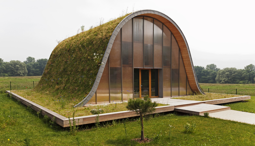 La Maison-vague (Wave House) with Meadow Grass Roof by Patrick Nadeau